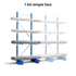 Rayonnage horizontal Cantilever Léger ZC Simple Face | 80 Kg/niveau