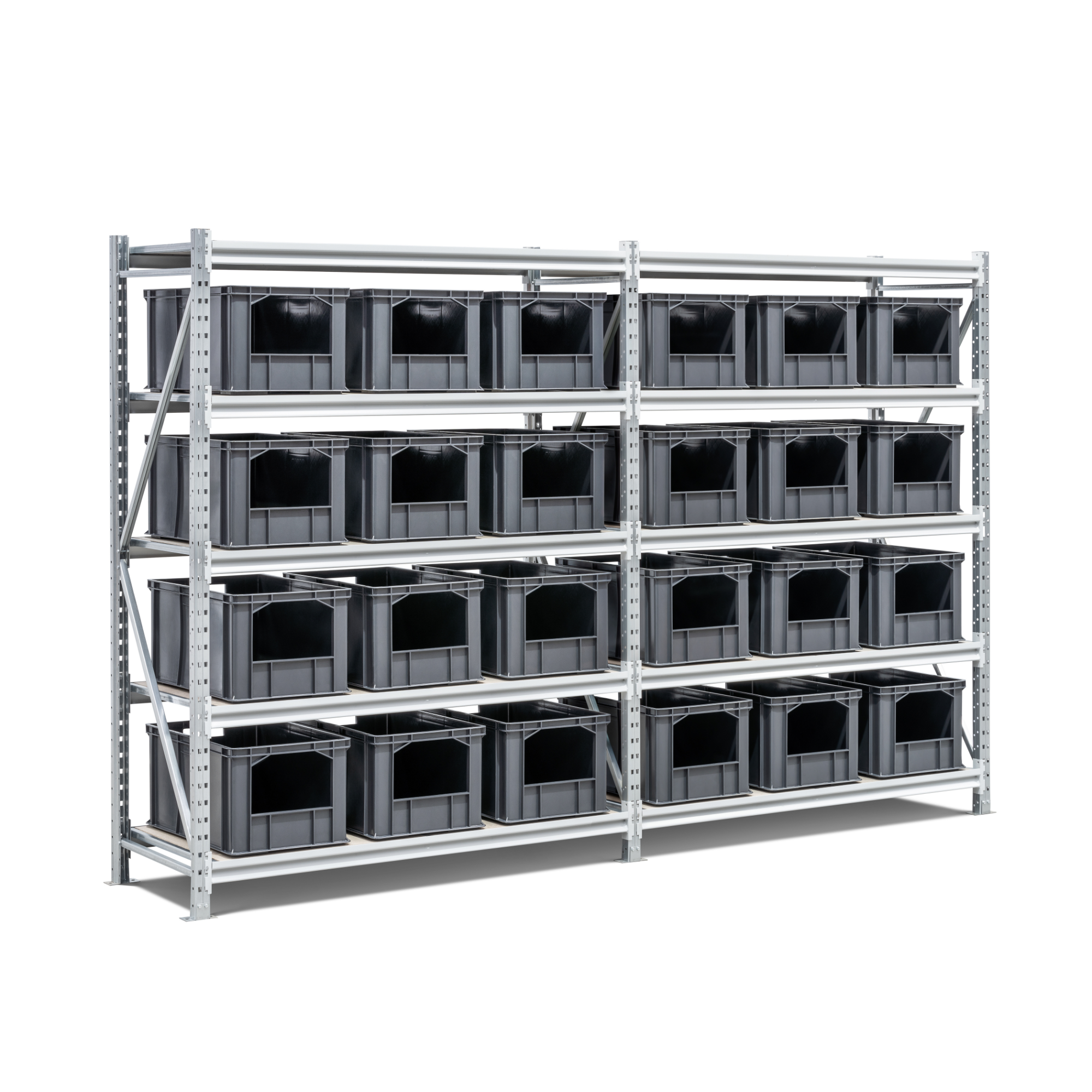 Rayonnage Mi-Lourd Galvanisé Z60 H2500mm | 475 Kg